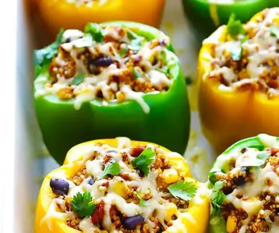 5-Ingredient Mexican Quinoa Stuffed Peppers