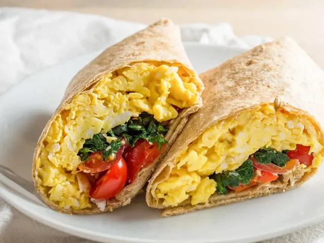 Recipe: Freezer-Friendly Spinach Feta Breakfast Wraps