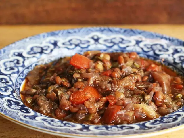 Eggplant Lentil Stew with Pomegranate Molasses