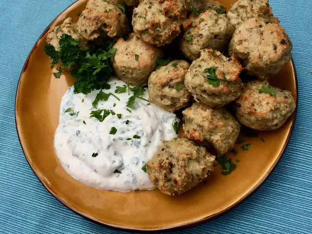 Keto Turkey Meatballs with Sour Cream-Horseradish Dip
