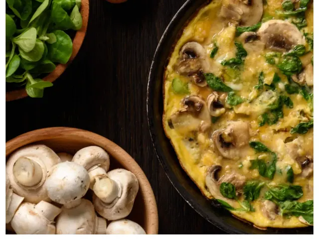 Mushroom Spinach Omelette Recipe: How to Make Mushroom Spinach Omelette Recipe | Homemade Mushroom Spinach Omelette Recipe - Times Food