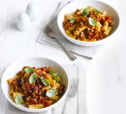Low-fat turkey bolognese