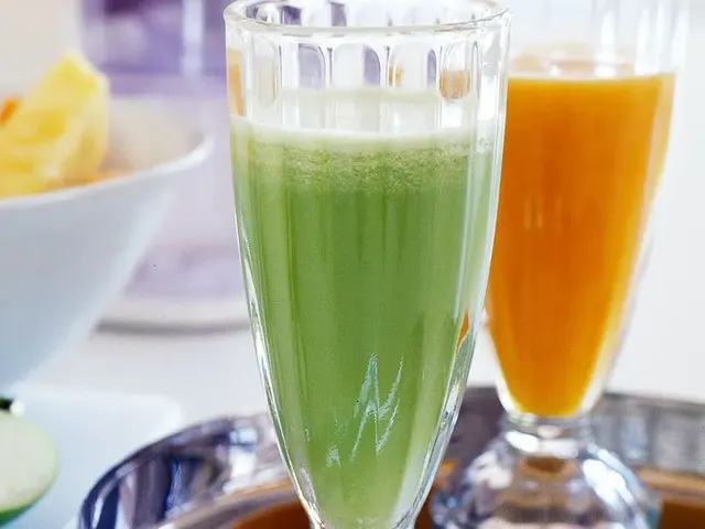 Celery, apple and ginger juice