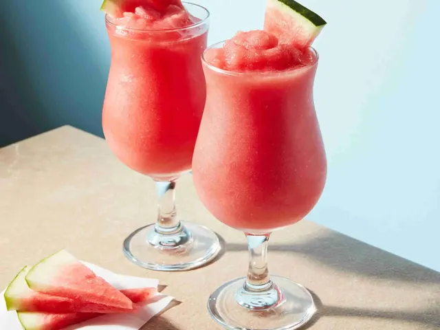 Watermelon, Strawberry, and Mint Smoothie
