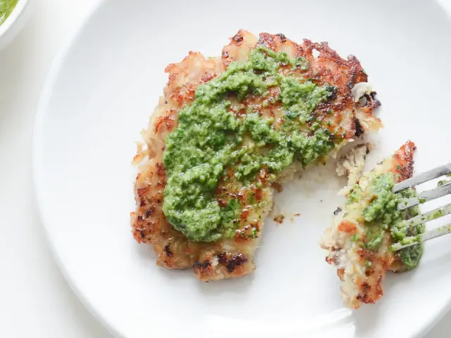 Chicken Hash Brown Patties with Pesto (PALEO, AIP)