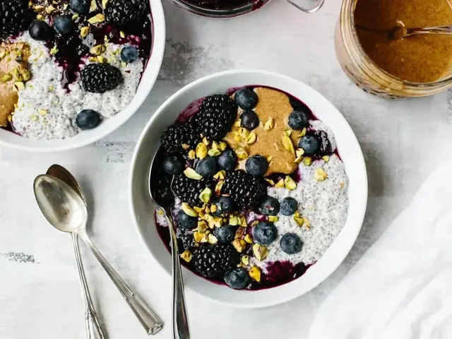 Peanut Butter and Jelly Chia Pudding