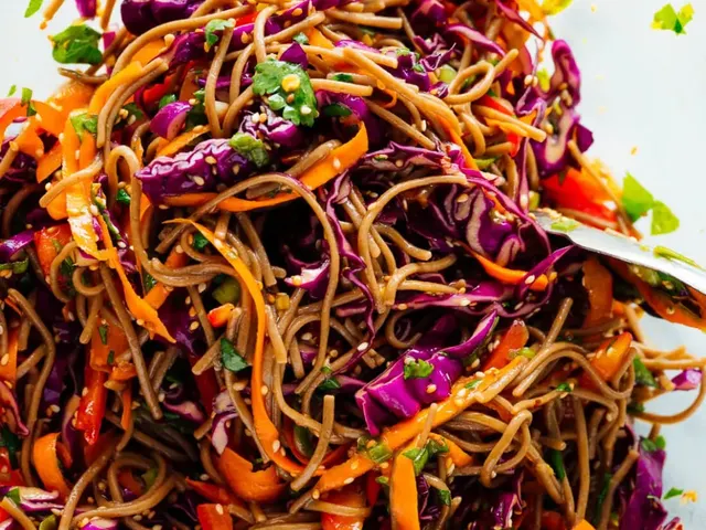 Colorful Veggie Sesame Noodles