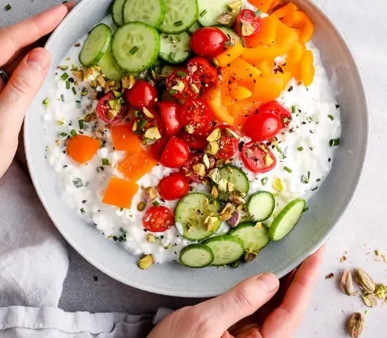 Savory Cottage Cheese Bowl