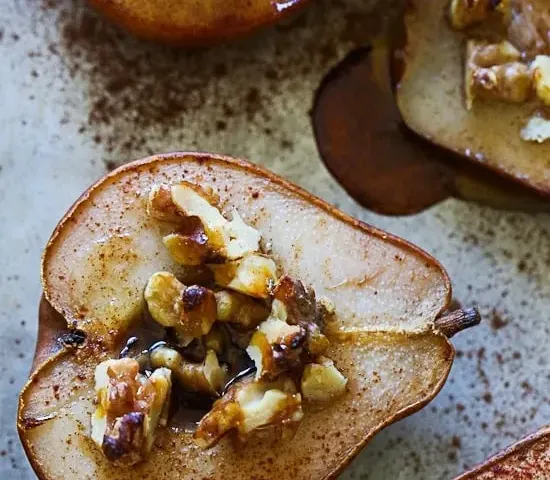Baked Pears with Walnuts and Honey