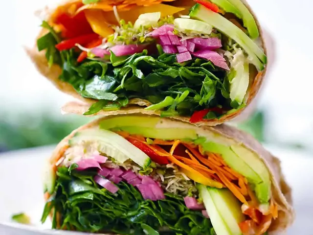 Veggie Wraps with Hummus and Avocado