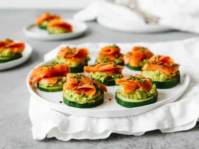 Smoked Salmon, Avocado and Cucumber Bites