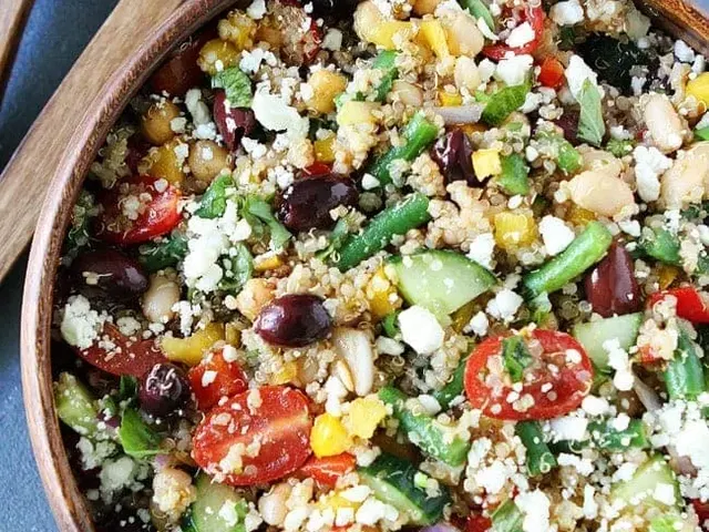 Mediterranean Three Bean Quinoa Salad