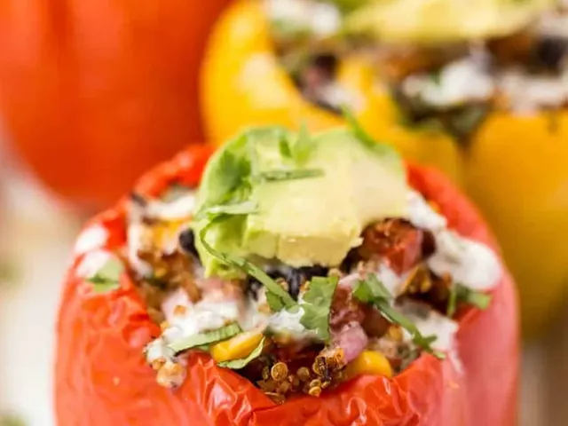 Mexican Quinoa Stuffed Peppers