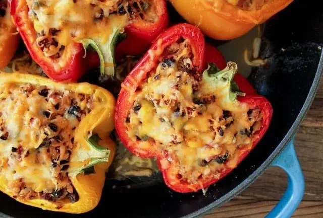 Southwestern Turkey and Quinoa Stuffed Peppers