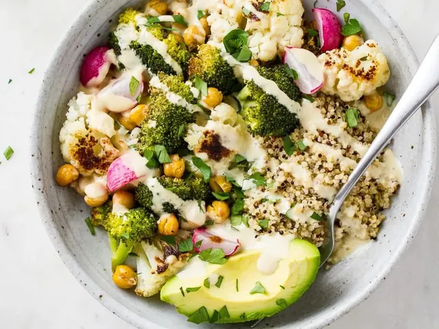 VEGAN BUDDHA BOWL + LEMON THAINI SAUCE