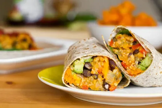 Black Bean and Butternut Squash Burritos