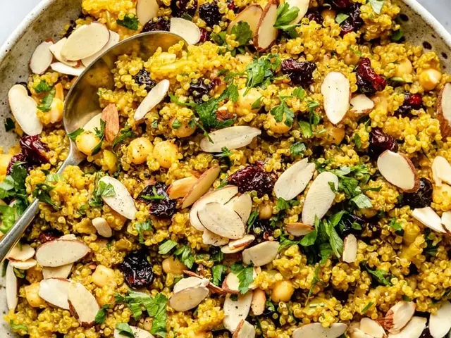 One Pot Moroccan-Inspired Chickpea Quinoa Salad