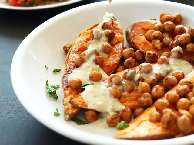 Mediterranean Baked Sweet Potatoes
