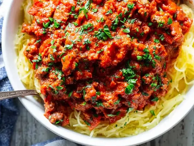 Spaghetti Squash Bolognese {Paleo, Whole30, Low FODMAP}