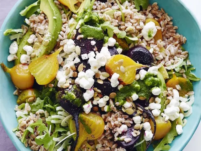 Goat Cheese, Roasted Beet and Farro Salad