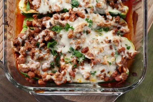 Stuffed Enchilada Zucchini Boats