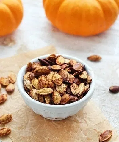 Pumpkin Pie Spiced Pumpkin Seeds