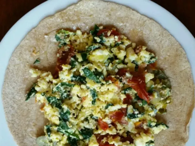 Spinach Feta Egg Wrap