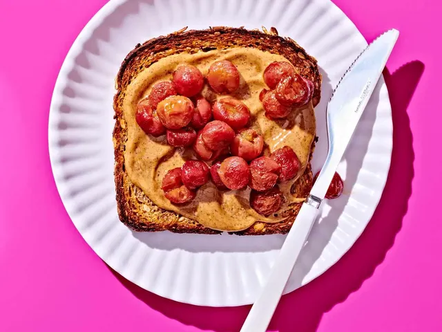 Almond Butter & Roasted Grape Toast
