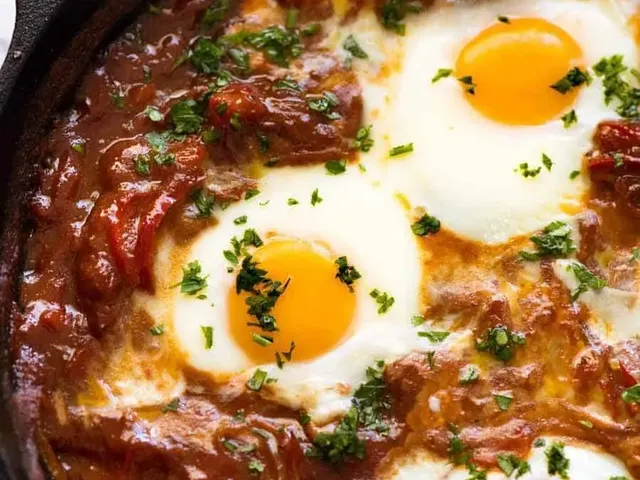 Shakshuka (Middle Eastern Poached or Baked Eggs)