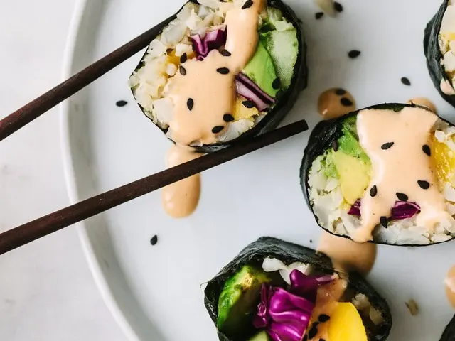 AVOCADO CUCUMBER SUSHI ROLLS