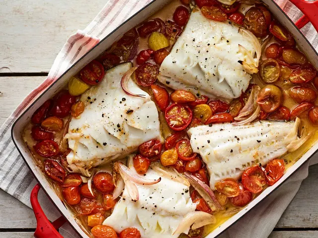 One-Pan Roasted Fish With Cherry Tomatoes