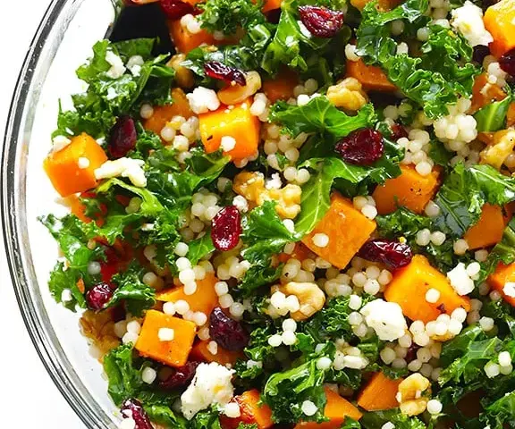 Roasted Butternut Squash, Kale and Cranberry Couscous