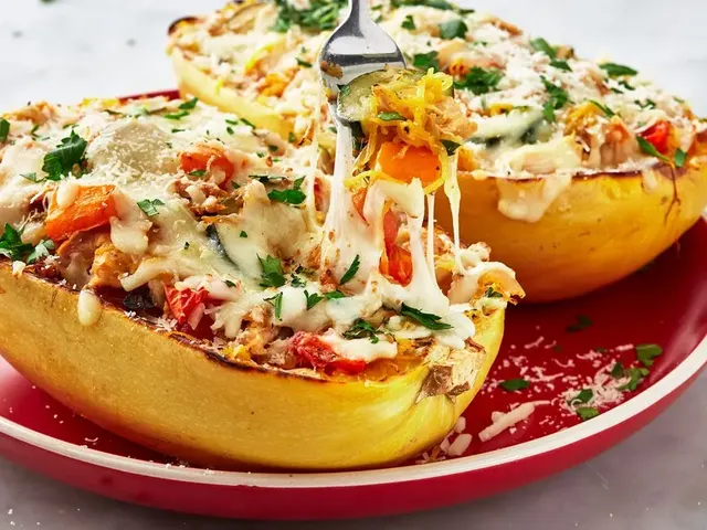 Chicken Primavera Spaghetti Squash Boats