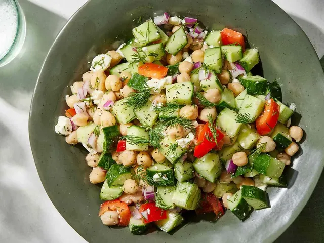 Cucumber Chickpea Salad with Feta & Lemon