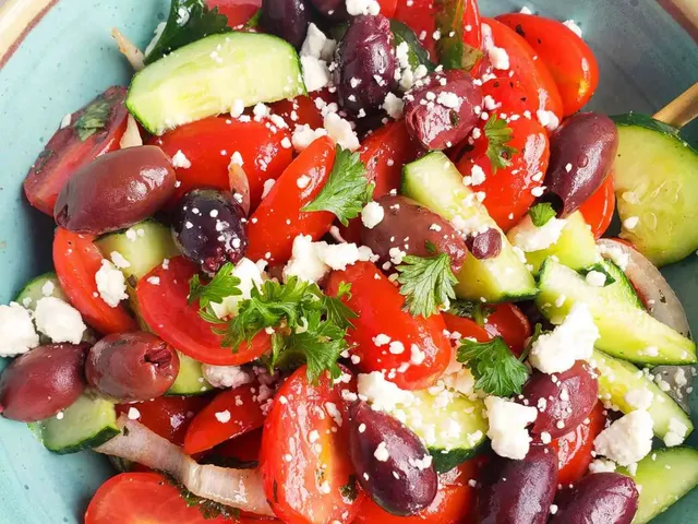 Cucumber, Tomato & Feta Salad with Balsamic Dressing
