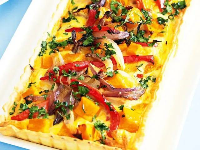 Roast vegetable quiche