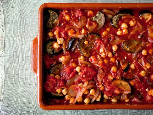 Eggplant, Tomato and Chickpea Casserole