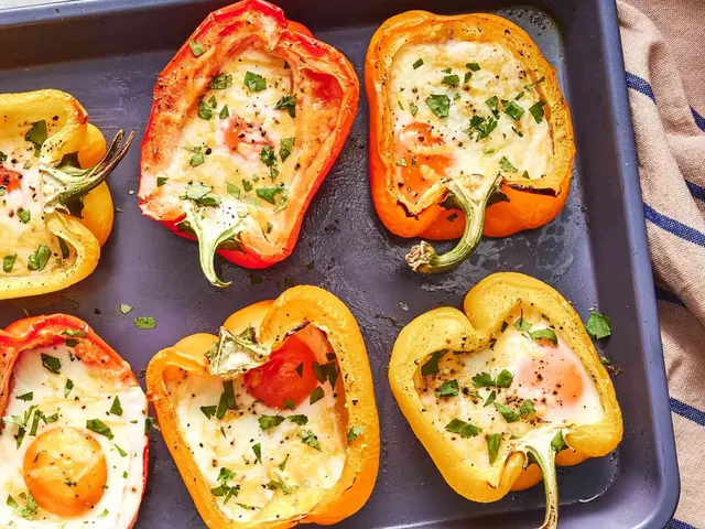 3-Ingredient Bell Pepper & Cheese Egg Cups