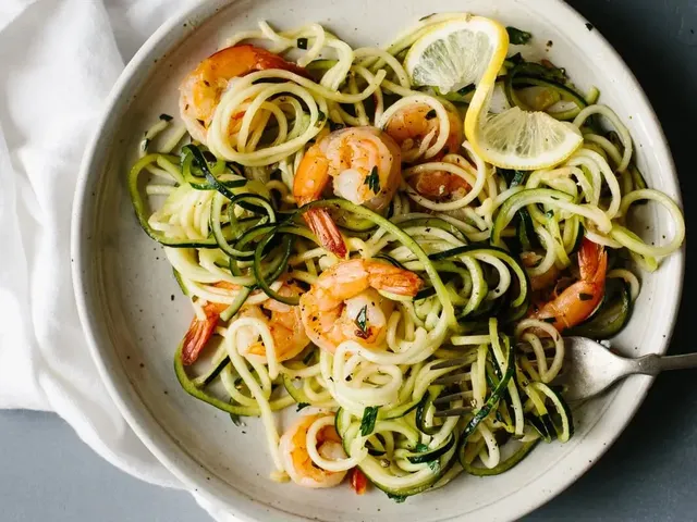 Zucchini Pasta with Lemon Garlic Shrimp