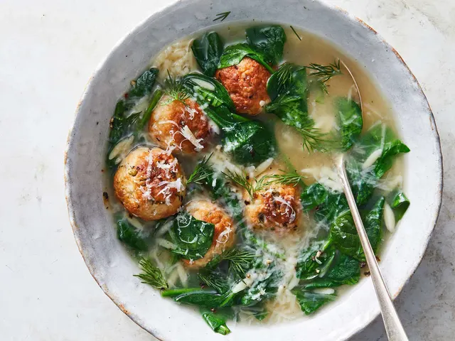 Italian Wedding Soup With Turkey Meatballs