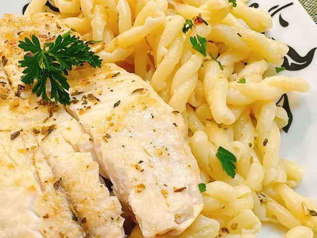 Pan-Seared Lemon Tilapia with Parmesan Pasta