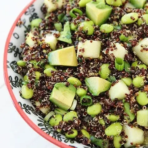 Quinoa Salad with Edamame, Cucumber and Avocado