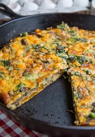 Butternut Squash, Mushroom, Kale and Sausage Frittata