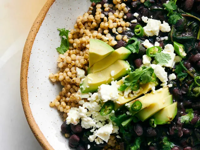 Sorghum Bowl With Black Beans, Amaranth and Avocado