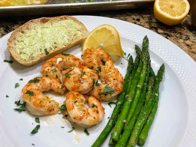Sheet Pan Lemon Butter Garlic Shrimp with Asparagus