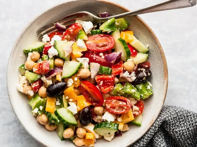The Easiest Chickpea Greek Salad