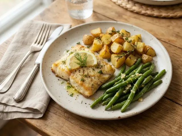 Sheet-Pan Lemon Cod with Roasted Potatoes and Green Beans