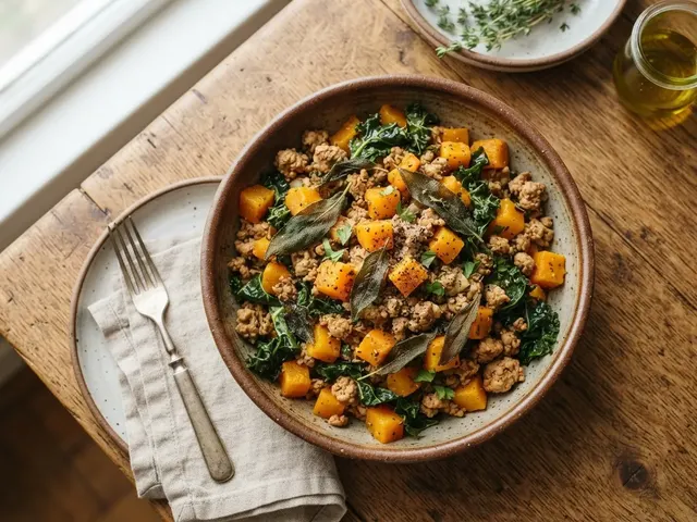 Turkey and Butternut Squash Skillet with Crispy Sage