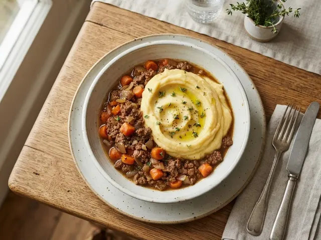 Skillet Beef and Carrots with Silky Parsnip Mash