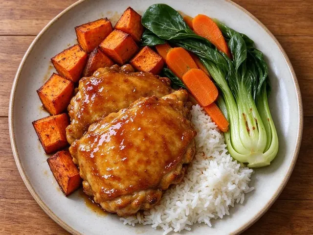 Honey Ginger Glazed Chicken and Root Vegetable Sheet-Pan Dinner